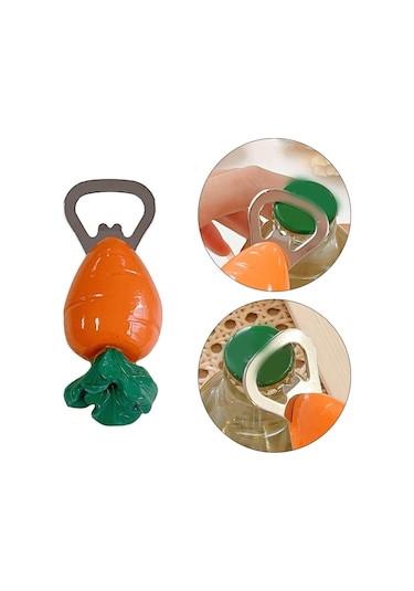 Suntek Magideal Bira Şişe Açacağı Ev Dekorasyon Kapağı Bar Havuç Çok Renkli