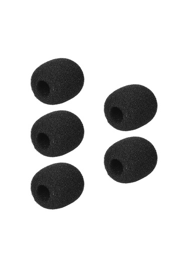 Yunboo A Tipi Siyah Mikrofon Köpük Koruması 28mm Yükseklik, 23mm Dış Çap, 8mm İç Çap - 5 Adet, Ortam Gürültüsünü Azaltır