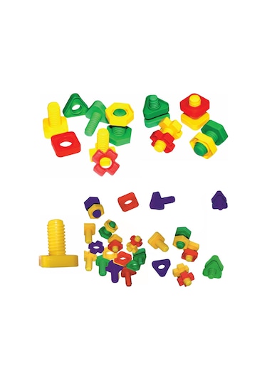 King Kids Vidalı Eğitici Şekiller 64 Parça