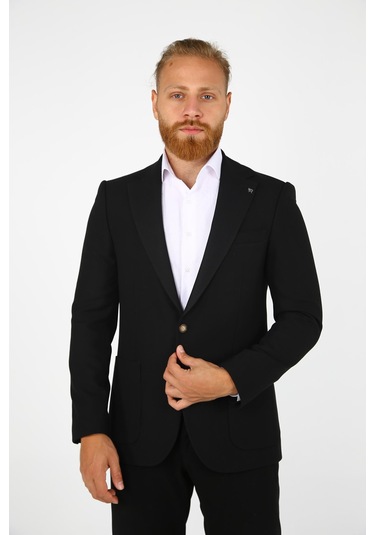 Brango 30148 Erkek Blazer Ceket Siyah