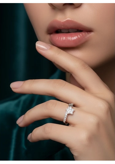 Torgovyj Dom Uvelir Holding 925 Ayar Gümüş Zincire Askılı İnce Zirkon Taşlı İzin Yol Takısı 434596177 Gümüş