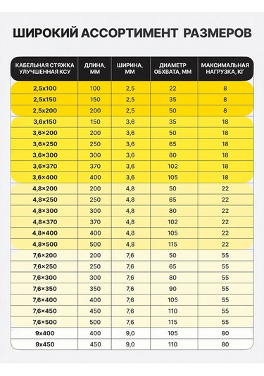Pasport Kacestva Plastik Bağlantı Kelepçesi Naylon 2,5x100mm 266041512