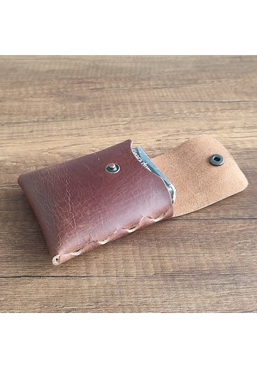 Sumerian Leather Craft Deri Sigara Kılıfı Tarçın 2