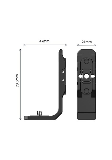 Besthome1 Insta360 X4/x3 Uyumlu Alüminyum Metal Yatay 1/4 Vida Tutucu Siyah Siyah