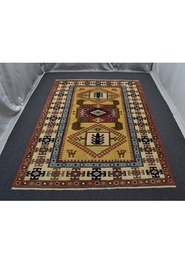 Zehra Abla Halı Yeni El Dokuma Otantik Kirman Balıkesir Antik Yörük Yün Salon Halısı 5627 Renkli