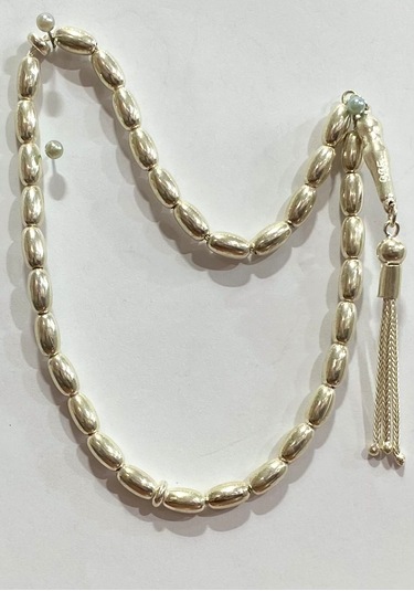 Tespih Vizyon İşlemeli Gümüş Tespih F16002096