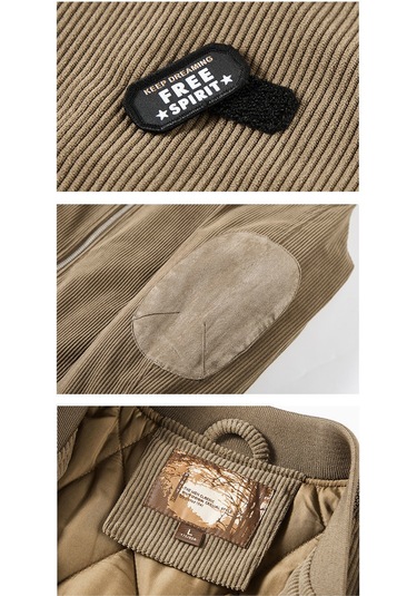 Erkek Kalınlaştırılmış Pamuk Dolgulu Ceket, Sonbahar Ve Kış Stili, Düz Renk, Rahat Ve Sıcak Erkek Pamuk Dolgulu Ceket Yeşil