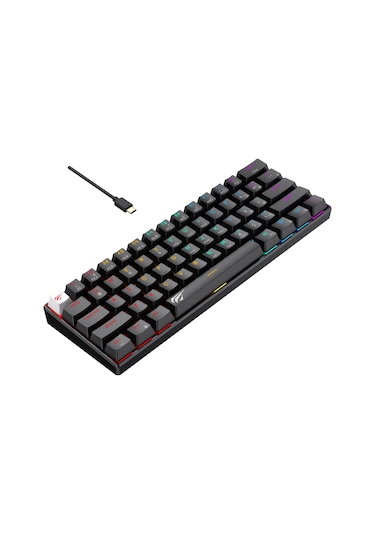 Havit Gamenote Kb903l Mekanik Aydınlatma Oyuncu Klavyesi - Siyah