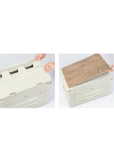 Madfox Masalı Katlanabilir Kamp Malzeme Saklama Kutusu Bej