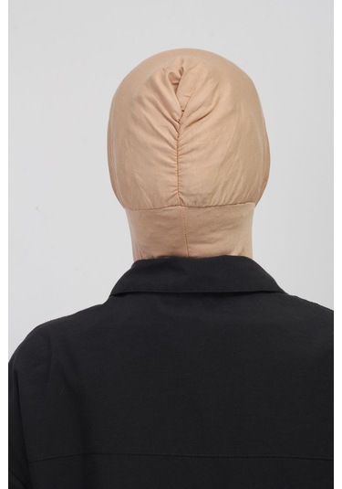 Pratik Esnek Likralı Boyunluklu Geçmeli Bone Bej