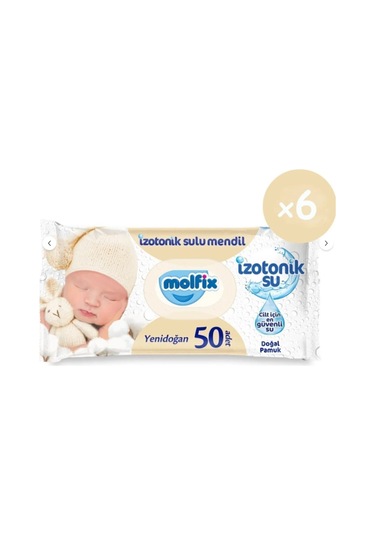 Islak Havlu Mendil İzotonik Yeni Doğan 50 Yaprak X6 Adet Diğer