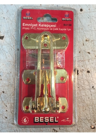 Kapı Emniyet Kelepçesi Sarı Prinç Beşel