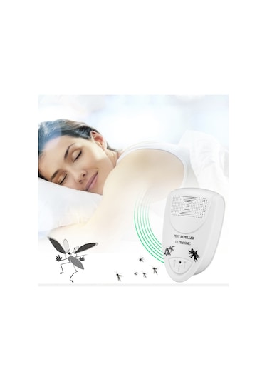 Lı-3110 Ultrasonik Elektronik Sıçan Kurtlayıcı Ev Akıllı Böcek Kovucu Beyaz , Boyut:abd Fişi Beyaz