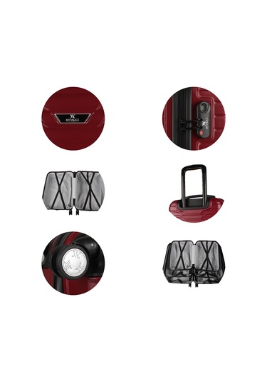 My Valice Croc Abs Büyük Boy Bordo Valiz Bordo