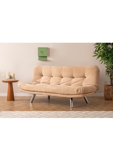 Pafu Hippo Yataklı Üçlü Koltuk - Krem Krem