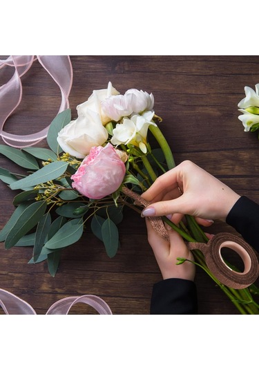 Roco Paper Çiçek Bandı Kahverengi 12 Rulo 1 Cm X 35 M