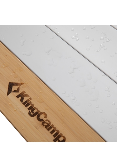 Kingcamp Granite Pro M 102x70 Katlanır Lux Kamp Masası Ahşap - Gri
