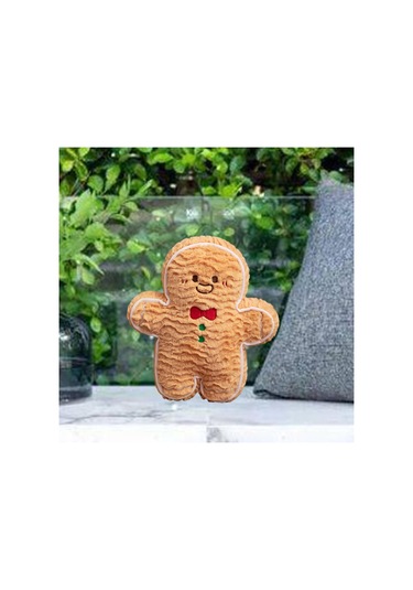 Suntek Yılbaşı Atma Yastığı Sevimli Yumuşak Doldurulmuş 30cm Kahverengi