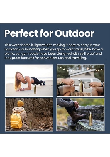 Wondernest Yok Yalıtımlı Vakum Su Şişesi Siyah Sertifikalı Paslanmaz Çelik Bpa İçermez Fda Onaylı 304 Çelik Bardak 500ml - Oa Siyah