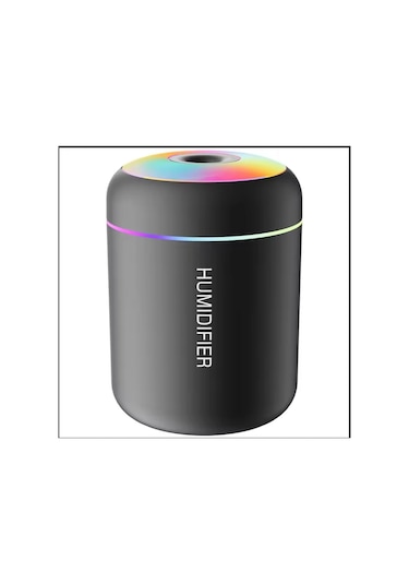 Rgb Siyah 180 Ml Usb Ultrasonik Ofis Oda Ve Araba Hava Nemlendirici Buhar Makinesi Aroma Difizörü