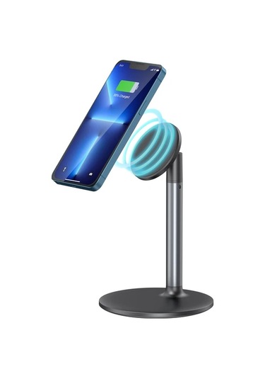 Motion003 Manyetik Akıllı Telefon Standı Siyah 18 29cm 25 4cm 360 Derece Döner Alüminyum Siyah