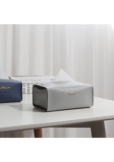 Novahub Yüksek Kaliteli Su Geçirmez Suni Deri Dikdörtgen Kağıt Mendil Kutusu - Mükemmel İşçilik - Ev Ve Ofis İçin Uygun Sarı