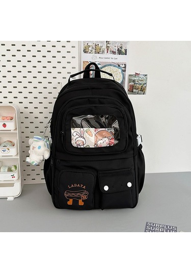 Genç Kızlar İçin Şık Ve Büyük Boy Okul Sırt Çantası, Ortaokul Öğrencilerine Özel Dayanıklı Ve Modaya Uygun Yüksek Kapasiteli Sırt Çantası Siyah