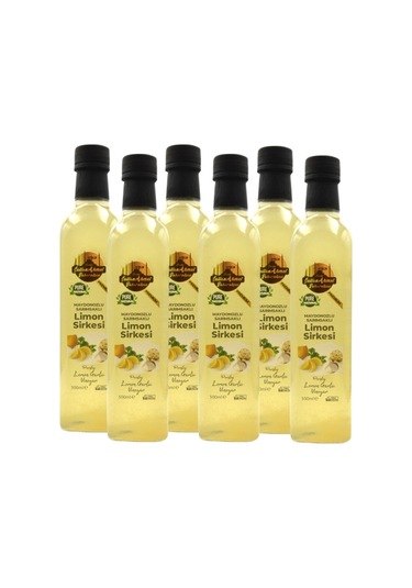 Maydanozlu Sarımsaklı Limon Sirkesi 6x500 Ml %100 Katkısız Doğal Özel Üretim