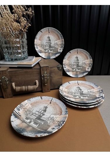 Tabak Evi Maiden Chic Porselen Pasta Tabağı 21cm 6 Kişilik 6 Parç