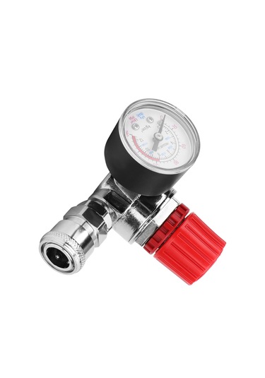 Ximistore9 Zink Alaşımlı Hava Kompresörü Basınç Regülatörü, 0.8 Mpa Maksimum Basınç, Bağlantı Takımlarıyla, Yüksek Hassasiyetli, Korozyona Dayanıklı