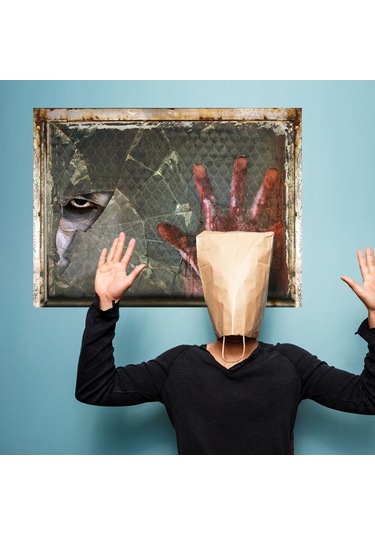 Yaozixa Halloween/noel 3d立体 Pvc 自粘 环保 鬼影血手 墙面橱窗 装饰贴纸 款式5 Diğer