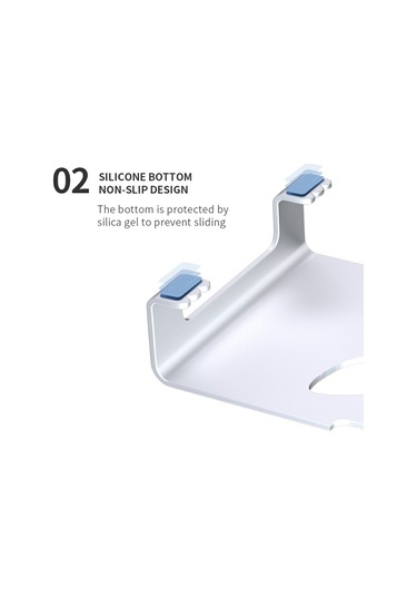 Cbtx Macbook/yazıcı İçin Basit Stil Kaymaz Monitör Yükseltici Masaüstü Bilgisayar Standı Tutucu - Gümüş