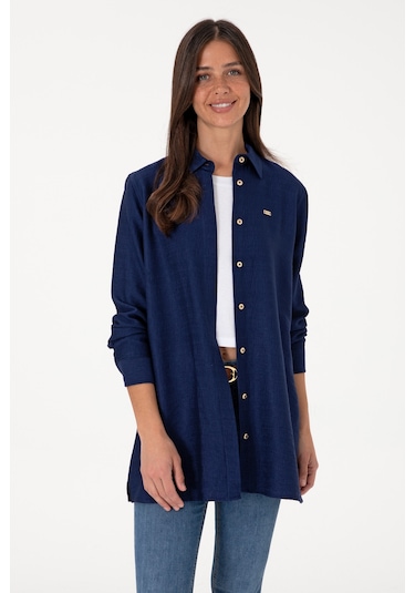 U.s. Polo Assn. Kadın Lacivert Gömlek Tunik Dokuma 50306411-vr033 Lacivert