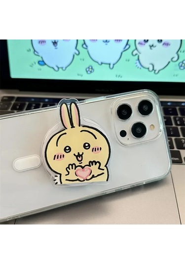 Goldenqian Ins Kore Sevimli Komik Karikatür Magsafe Manyetik Telefon Tutma Tok Standı Iphone 16 S25 Kablosuz Şarj Kutusu Katlanabilir Tutucu R R