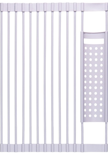 Sones 43 X 33cm Beyaz Gri Mutfak Silikon Drenaj Rafı Lavabo Drenaj Rafı Diğer