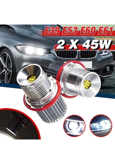 Dinosaurs 45 W Beyaz Led Araba Melek Gözler Led Işaretleyici Halo Halka Ampul Far Ampulü -bmw E39 E53 E60 E61