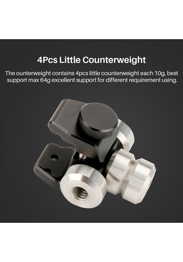 Kangvka Pt-4 Üç Eksenli Stablizörler İçin Evrensel Alüminyum Ağırlık Takımı - 67g Ağırlık Ve 4 Adet Ağırlık Parçası