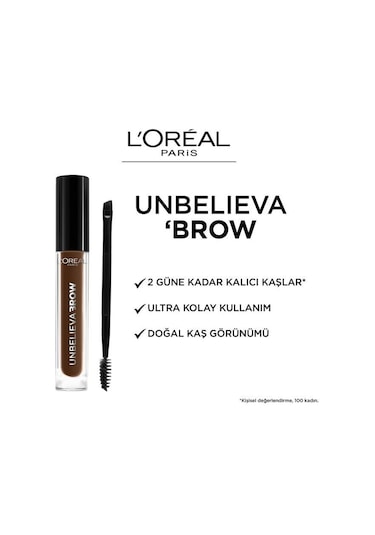 L'Oreal Paris Unbelieva Brow Long Lasting Brow Gel - 109 Ebony