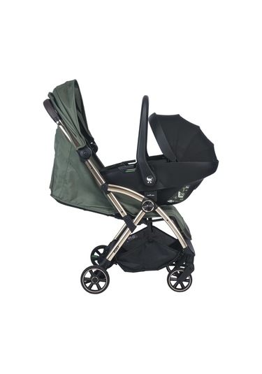 Merkür Bebe Ruby Tek Tuşla Otomatik Katlanan Kabin Boy I-size Travel Sistem Bebek Arabası Yeşil