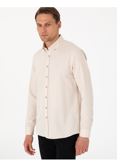 Pierre Cardin Erkek Bej Gömlek Desenli 50306996-vr011 Bej