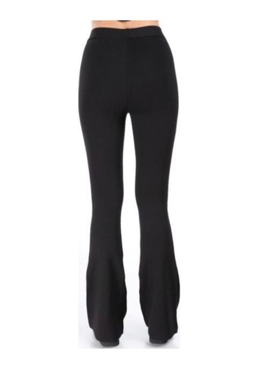 Incebelli Kadın Ispanyol Paça Çelik Taytsiyahm Siyah