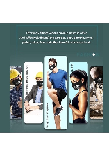 Hava Temini Için Kişisel Akıllı Elektrikli Hava Yüz Maskesi Fanı, 650mah 7269 Beyaz