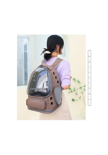 Crosswing Uzay Evcil Hayvan Kabini Çift Omuzlu Kedi Sırt Çantası-gri
