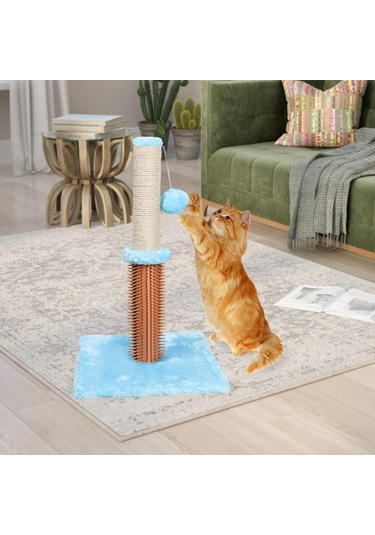 Suntek Kedi Tırmalama Direği Mobilya Yatağı Evcil Hayvan Mavi