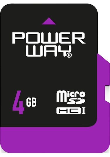 Powerway 4 GB MicroSDHC Hafıza Kartı + Adaptör