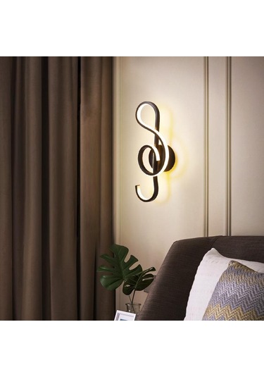 Yatak Odası Arka Plan Duvar Lambası Basit Modern Yatak Odası Çocuk Odası Lambası Başucu Koridor Oturma Odası Koridor Lambası Siyah