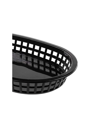 Suntek Restoran Oval Fast Food Sepeti Siyah 12 Adet