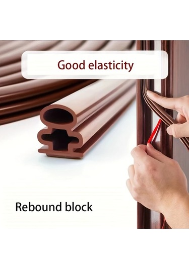 Tongdashop Kendinden Yapışkanlı Kapı Contası 6000mm Kahverengi Ses Yalıtımı Kahverengi