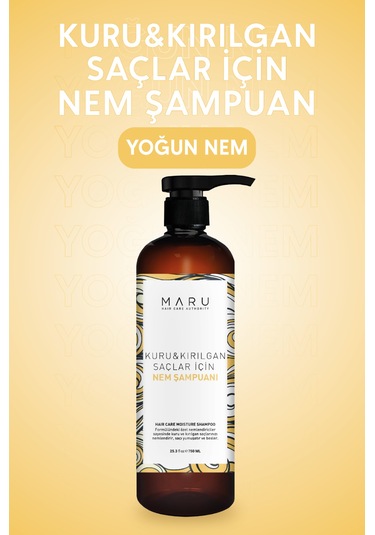 Maru Yoğun Nemlendirici Ve Kopma Karşıtı Saç Bakım Şampuanı 750 ML