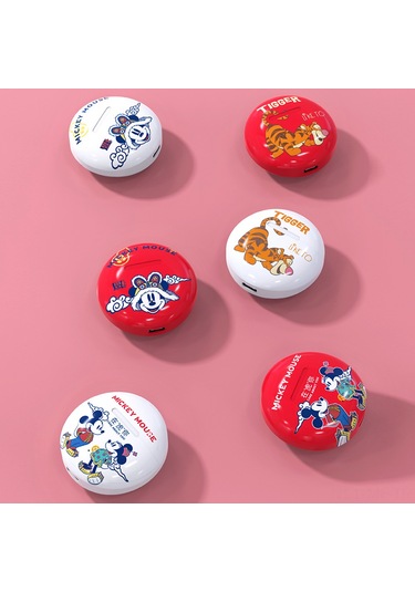 Mufunye Disney Lk02 Bluetooth 5.1 Spor Kulaklıkları - Mickey Tasarım, Hıfı Ses, Tws, Type-c Şarj Kutusu, In-ear Ergonomik Beyaz